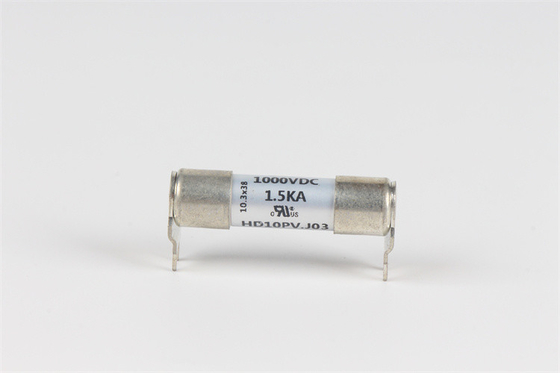 Công suất phá vỡ cao Cầu chì Dissmann 10x38mm, Cầu chì gốm hai chân được chứng nhận UL
