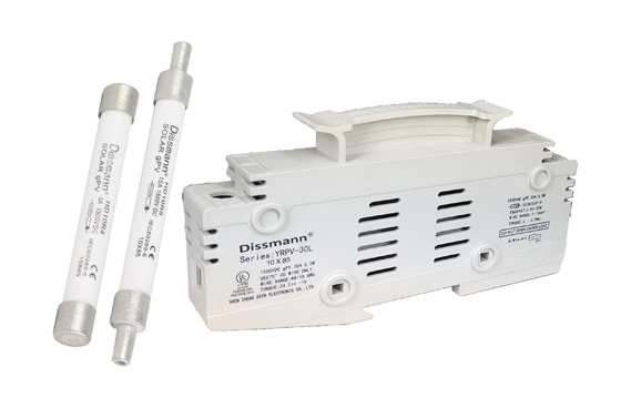 Cầu chì năng lượng mặt trời 10 × 85 Pv, Cầu chì Micro Cartridge 30 Amp màu trắng Tiêu chuẩn IEC60269.6