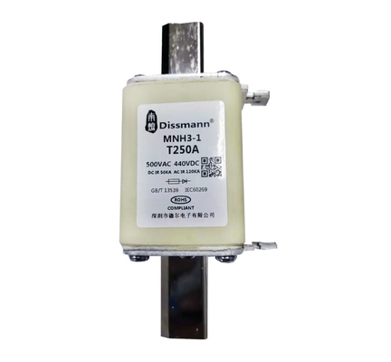 Điện áp cao Loại NH HRC Cầu chì Công suất ngắt cao 250A Dòng định mức