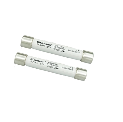Cầu chì Dc cao áp 1500VDC, Cầu chì cáp điện năng lượng mặt trời bằng gốm
